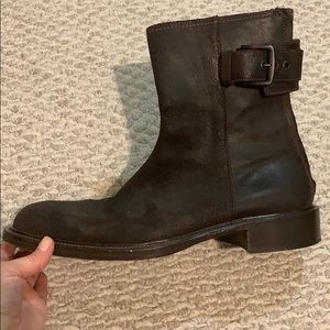 Size 10 men’s coach distressed suede combat boot